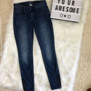 DKNY dark blue Curvy Skinny Jeans with zippers